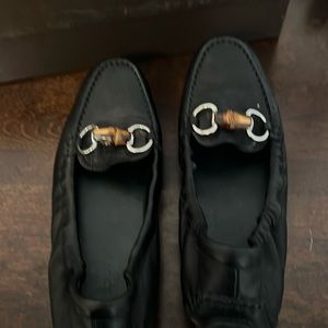 Gucci black leather loafers size 36.5